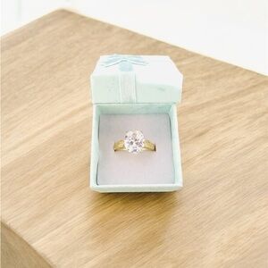 Macy’s Gold Plated Adjustable Cubic Zirconia Ring